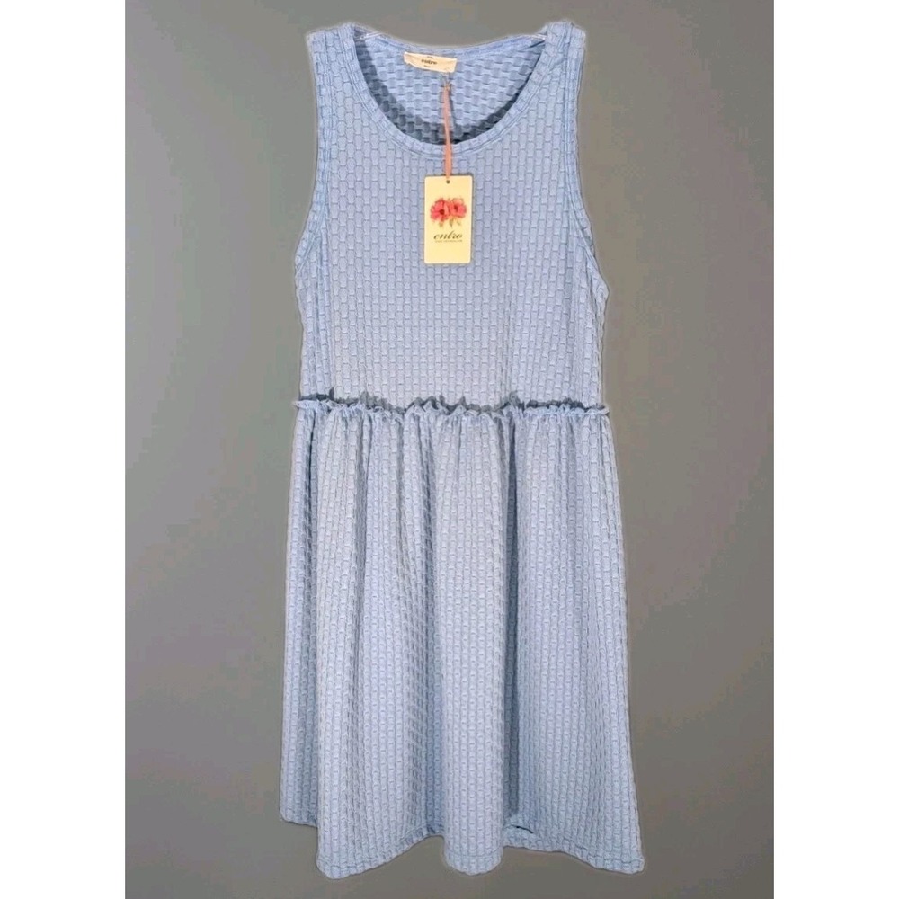 Entro Anthropologie Sleeveless dress Dropped Waist Scoop Neck Size S Periwinkle